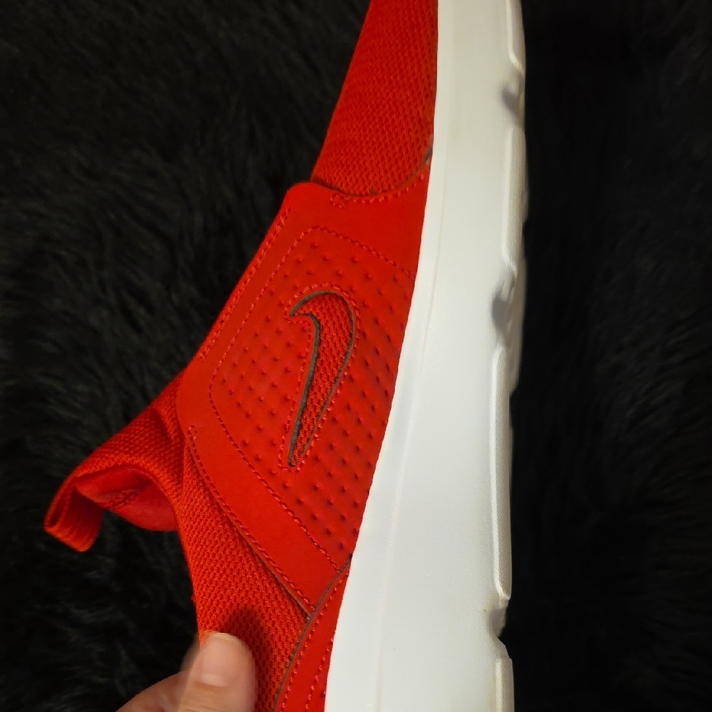 Nike Men's AD Comfort University Red  Slip-On Sneakers - Picture 11 of 12